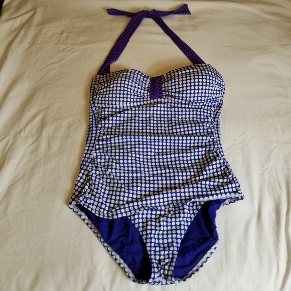 Tommy Bahama One Piece Checkered Print Swimsuit - Picture 2 of 8